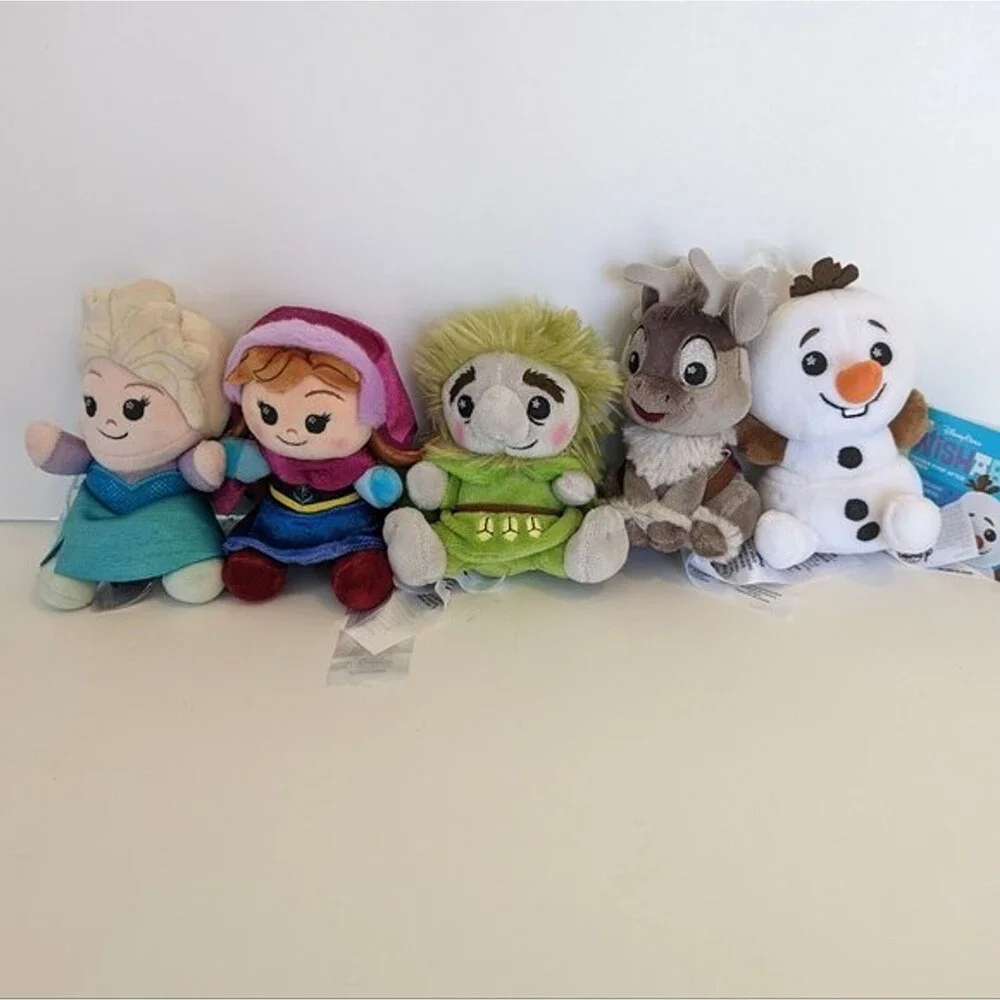 Disney Parks Frozen Wishable Set Anna Elsa Gran Pappy Sven Olaf HTF No Bags